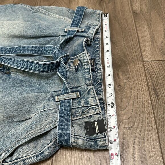 Abercrombie & Fitch‎ High Rise Cropped Mom Jeans Paper Bag Waist Size 31 - Picture 7 of 12